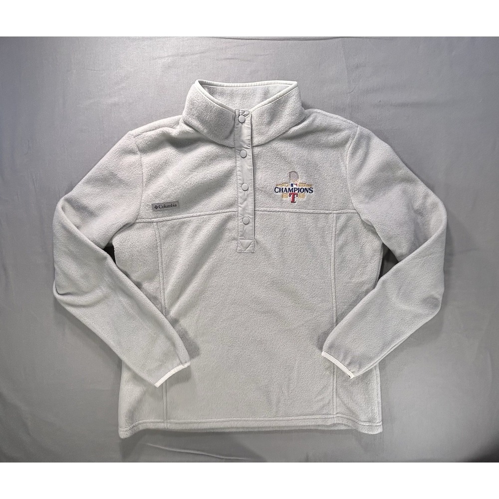 Columbia Texas Rangers 2023 World Series Champions Women's Fleece Pullover Sz XL
